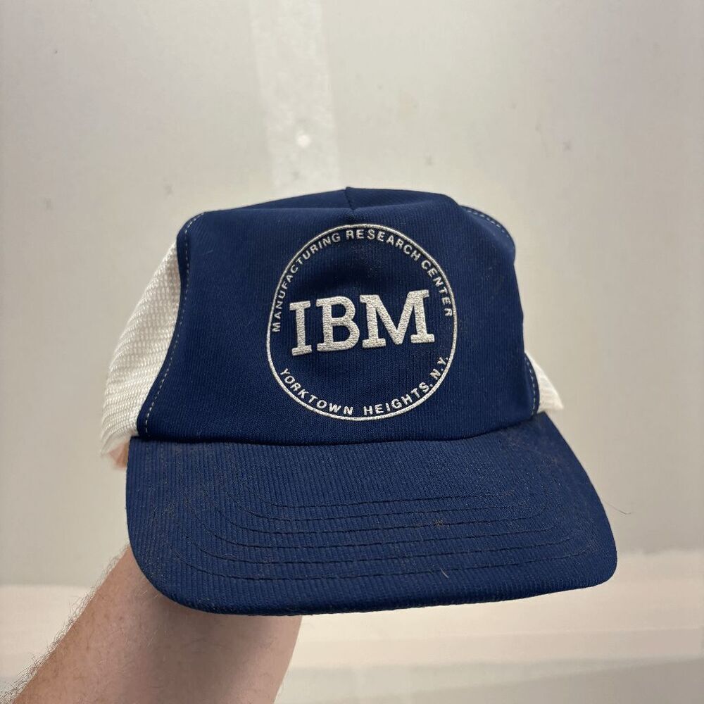 Vintage IBM Research Center Yorktown Heights Trucker Foam Snapback Hat READ